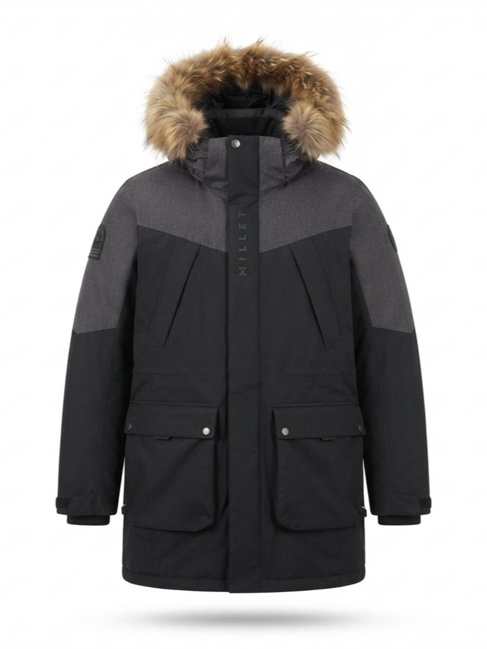 Millet Duck Down Parka – Raccoon Fur Trim, Detachable Hood
